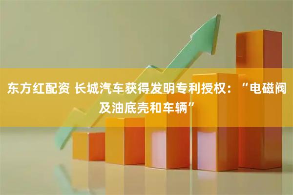 东方红配资 长城汽车获得发明专利授权：“电磁阀及油底壳和车辆”